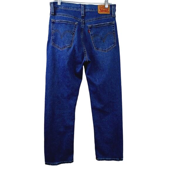 Levi's SZ 29/28 Wedgie Straight Jeans Distressed Knee 110783 34964-0151 - Picture 4 of 6